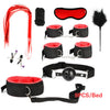 Women Men Porno Sex Handcuffs Nipple Clamps Whip Mouth Gag Sex Mask Anal Plug Bondage Set Sexy Lingerie Toys for Adults