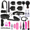 Women Men Porno Sex Handcuffs Nipple Clamps Whip Mouth Gag Sex Mask Anal Plug Bondage Set Sexy Lingerie Toys for Adults