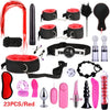 Women Men Porno Sex Handcuffs Nipple Clamps Whip Mouth Gag Sex Mask Anal Plug Bondage Set Sexy Lingerie Toys for Adults
