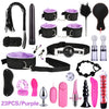 Women Men Porno Sex Handcuffs Nipple Clamps Whip Mouth Gag Sex Mask Anal Plug Bondage Set Sexy Lingerie Toys for Adults