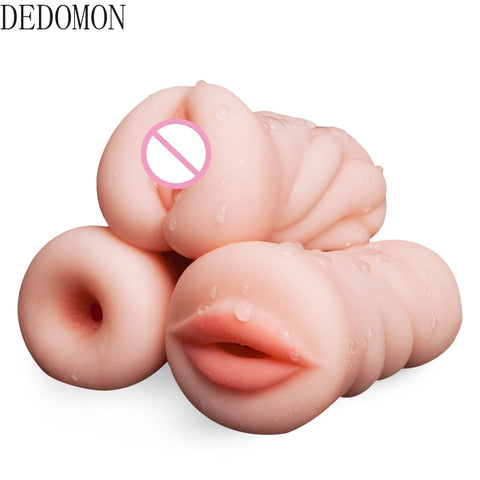 Sex Toys for Men 4D Realistic Deep Throat Male Masturbator Silicone Artificial Vagina Mouth Anal Erotic Oral Sex masculino toy